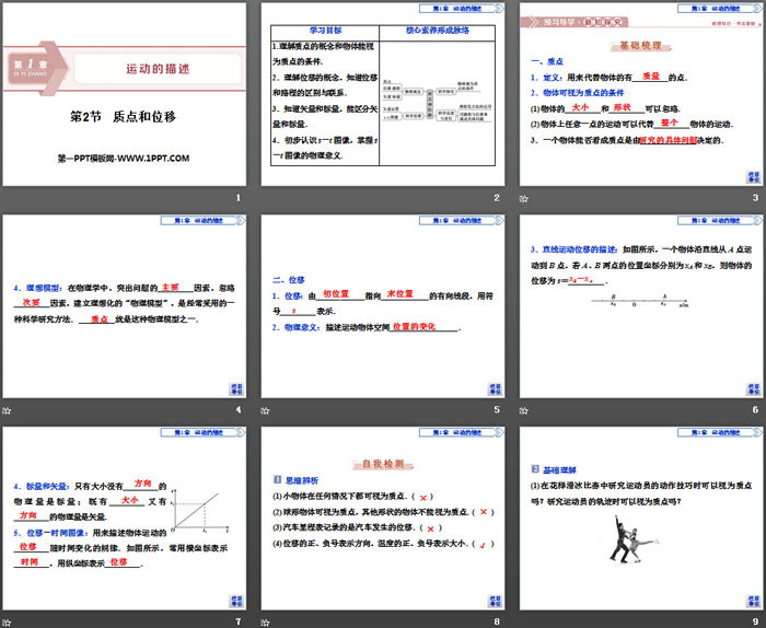 《质点和位移》运动的描述PPT