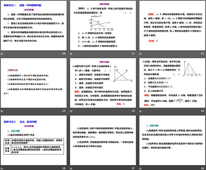 《匀变速直线运动的图像追及、相遇问题》匀变速直线运动的研究PPT