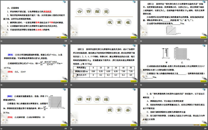 《实验：探究弹簧弹力的大小与伸长量的关系》相互作用PPT