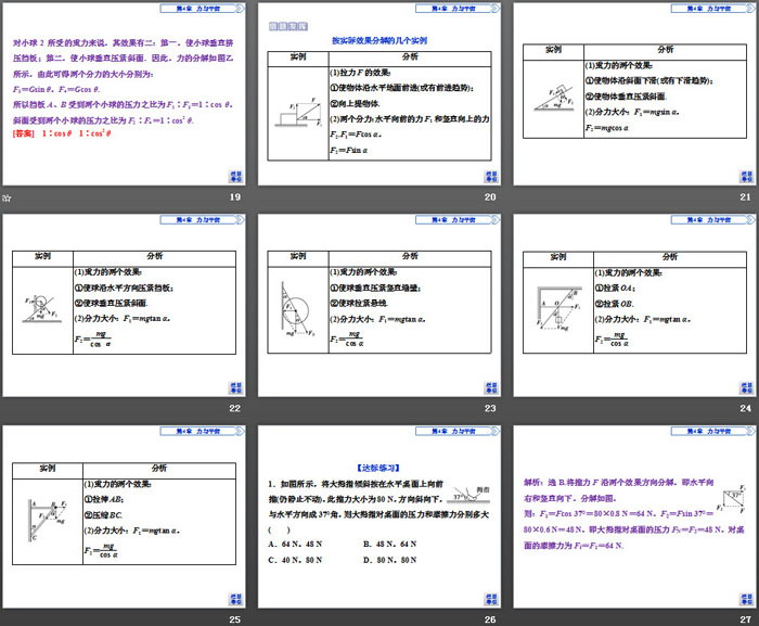 《力的分解》力与平衡PPT