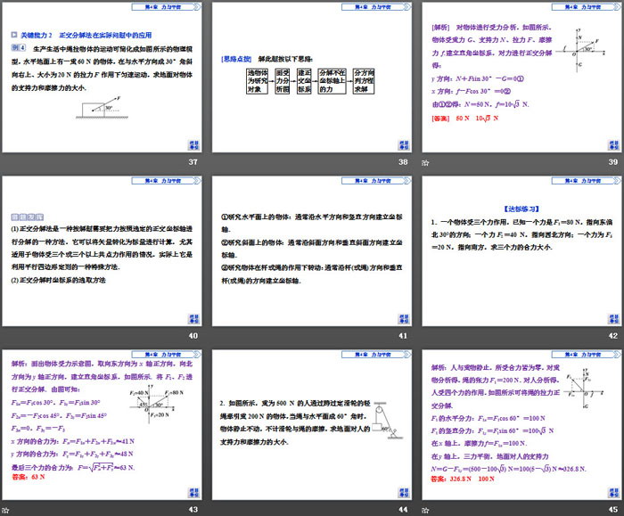 《力的分解》力与平衡PPT