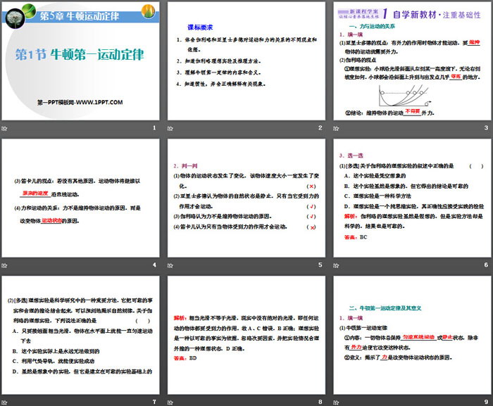《牛顿第一运动定律》牛顿运动定律PPT课件