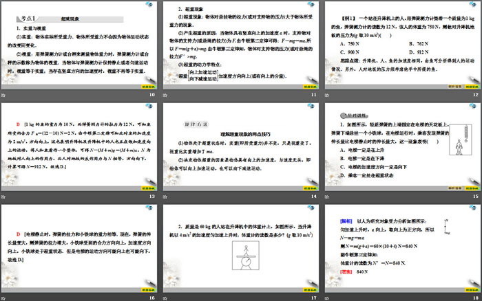 《超重与失重》牛顿运动定律PPT下载