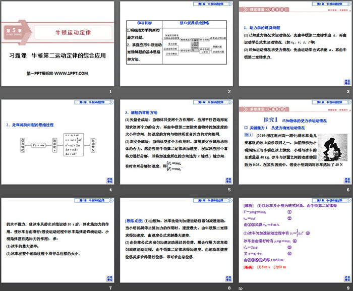 《牛顿第二运动定律的综合应用》牛顿运动定律PPT