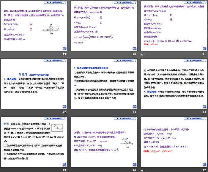 《本章优化总结》牛顿运动定律PPT