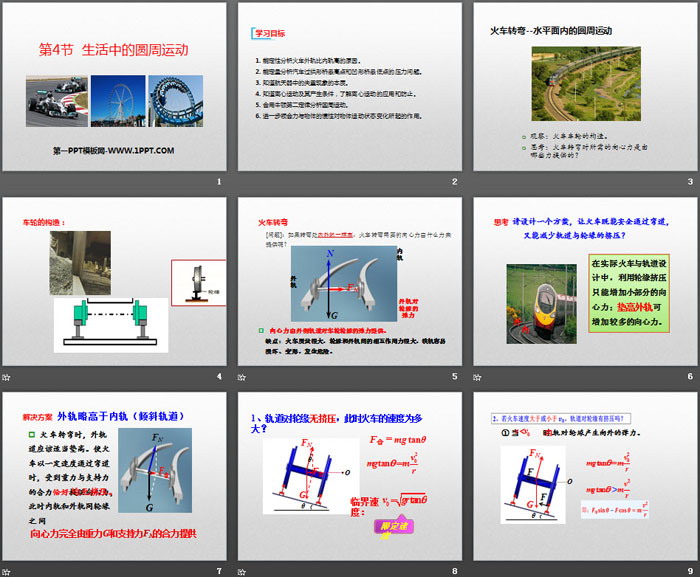 《生活中的圆周运动》圆周运动PPT