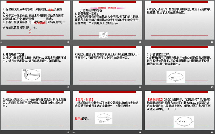 《行星的运动》万有引力与宇宙航行PPT课件