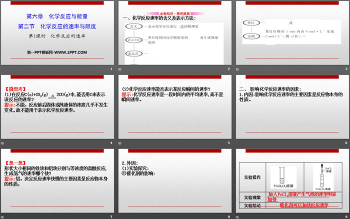 《化学反应的速率与限度》化学反应与能量PPT(第1课时化学反应的速率)