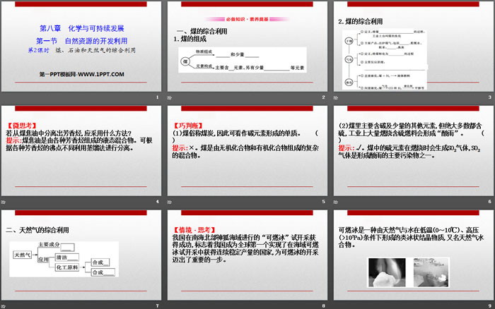 《自然资源的开发利用》化学与可持续发展PPT(第2课时)