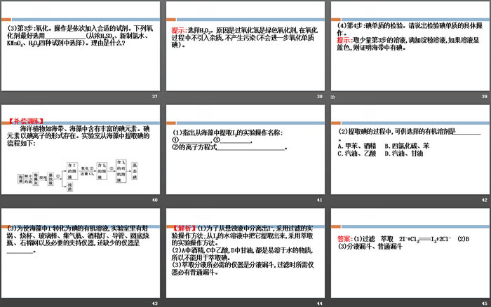 《微项目海带提碘与海水提溴—体验元素性质递变规律的实际应用》原子结构元素周期律PPT