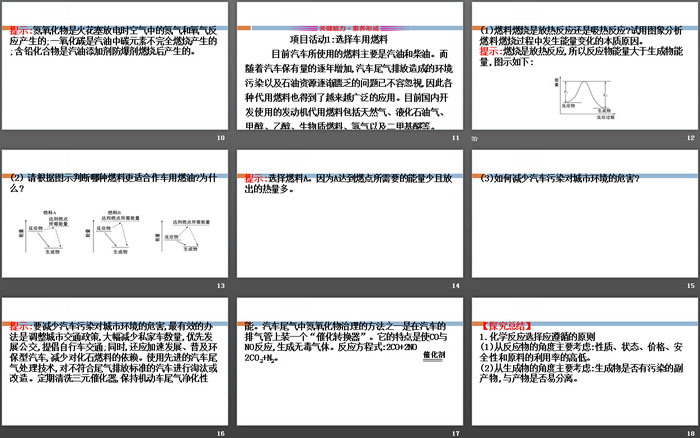 《微项目研究车用燃料及安全气囊—利用化学反应解决实际问题》化学键化学反应规律PPT