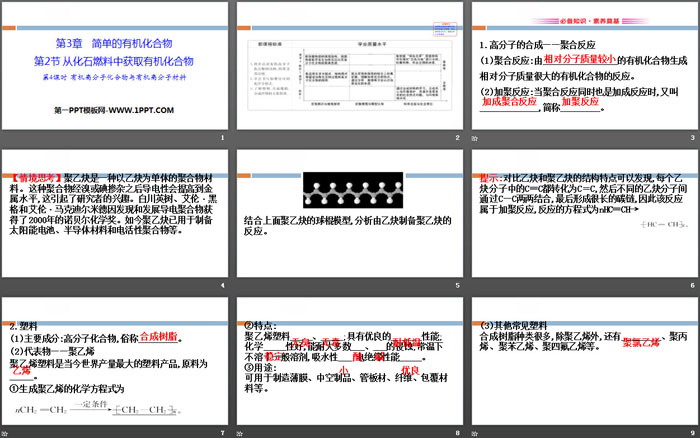 《从化石燃料中获取有机化合物》简单的有机化合物PPT(第4课时)