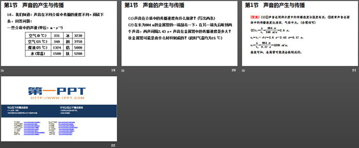 《声音的产生与传播》声现象PPT(课时作业)