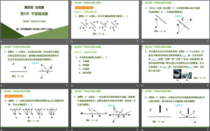 《平面镜成像》光现象PPT课件(第2课时)