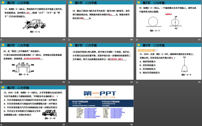 《二力平衡》运动和力PPT教学课件