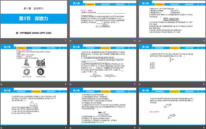 《摩擦力》运动和力PPT