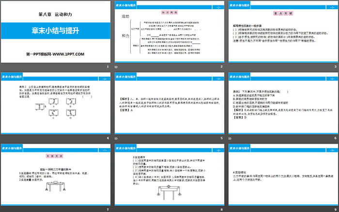 《章末小结与提升》运动和力PPT