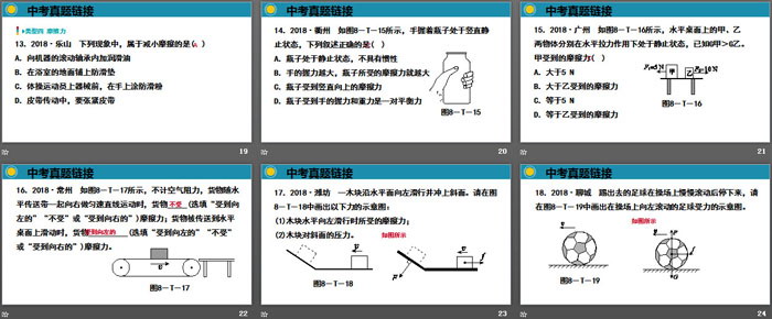 《中考真题链接》运动和力PPT