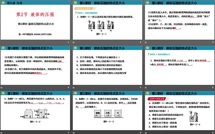 《液体的压强》压强PPT下载(第1课时)