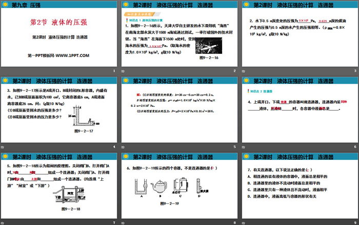 《液体的压强》压强PPT下载(第2课时)