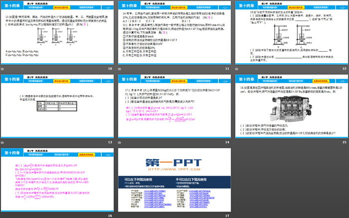 《热机的效率》内能的利用PPT