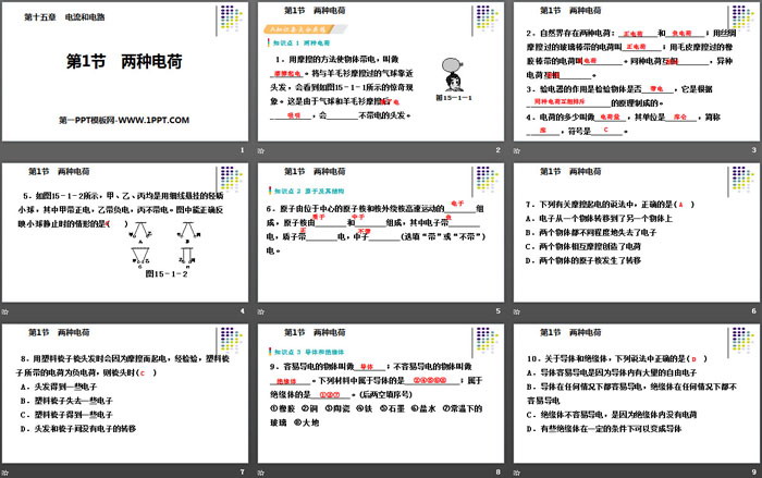 《两种电荷》电流和电路PPT