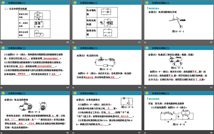 《分类综合训练》电流和电路PPT