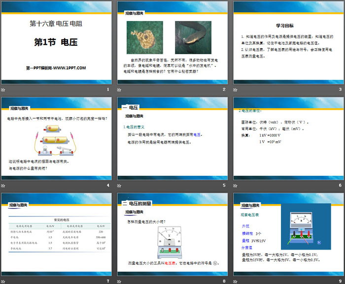 《电压》电压电阻PPT下载