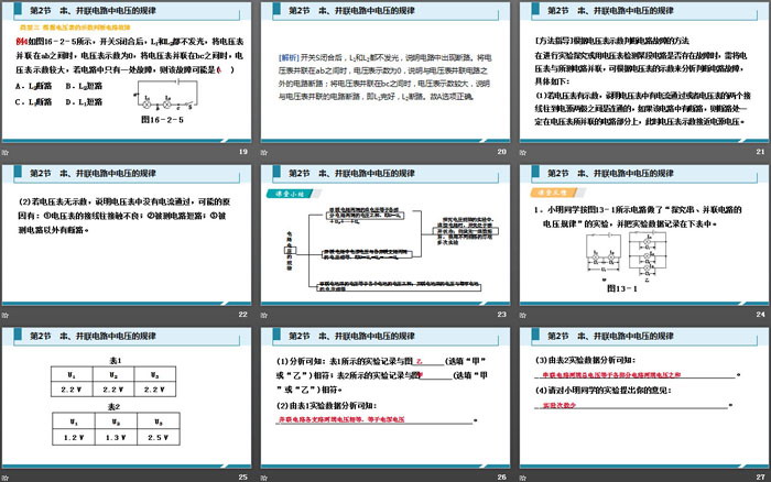 《串、并联电路中电压的规律》电压电阻PPT教学课件