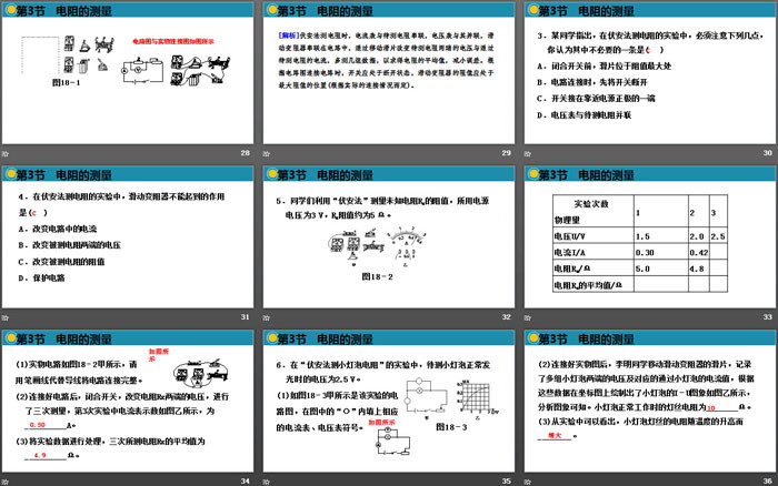 《电阻的测量》欧姆定律PPT