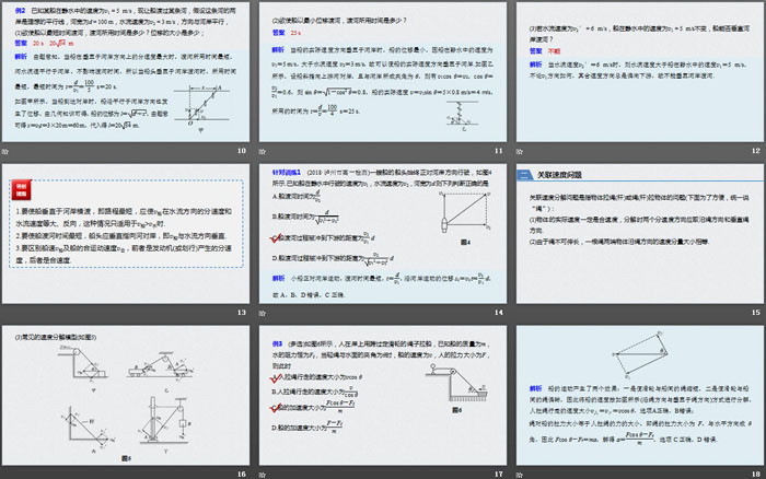 《专题强化 小船渡河与关联速度问题》抛体运动PPT优秀课件