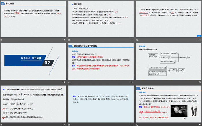 《万有引力定律》万有引力与宇宙航行PPT优秀课件