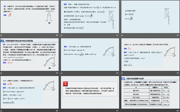 《机械能守恒定律的应用 功能关系的理解和应用》机械能守恒定律PPT优秀课件