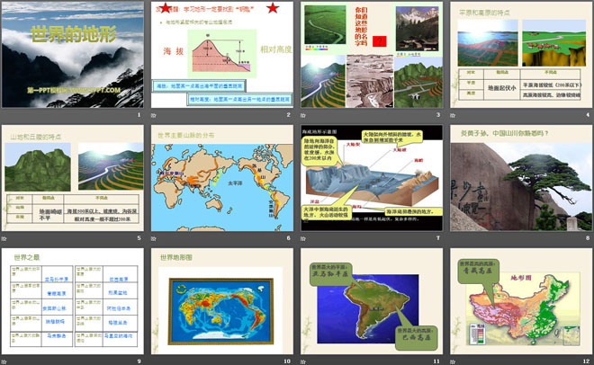 《世界的地形》PPT