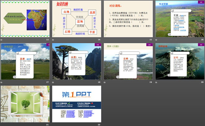 《世界的地形》PPT