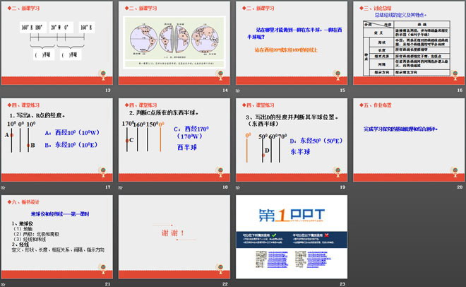 《地球仪和经纬网》PPT下载