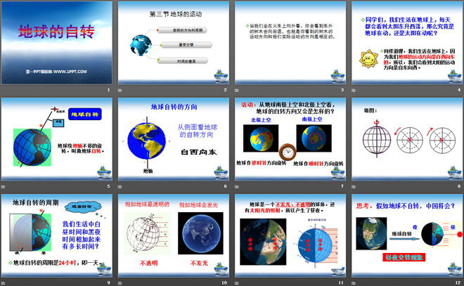 《地球的自转》PPT下载