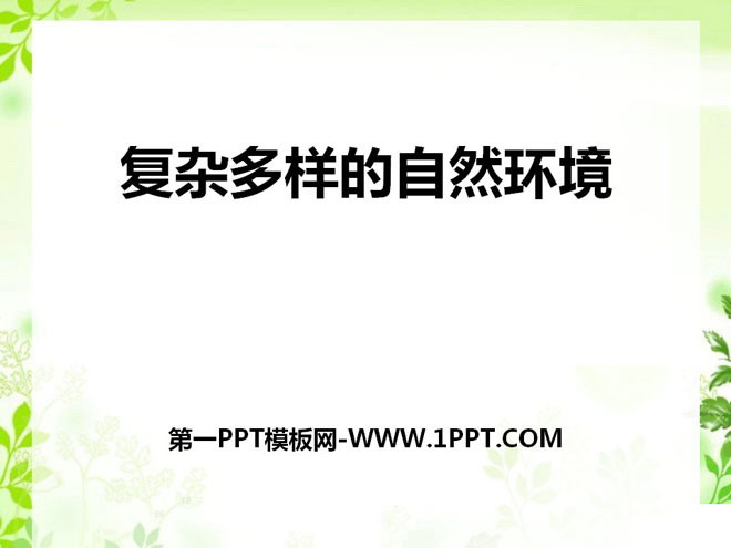 《复杂多样的自然环境》PPT课件