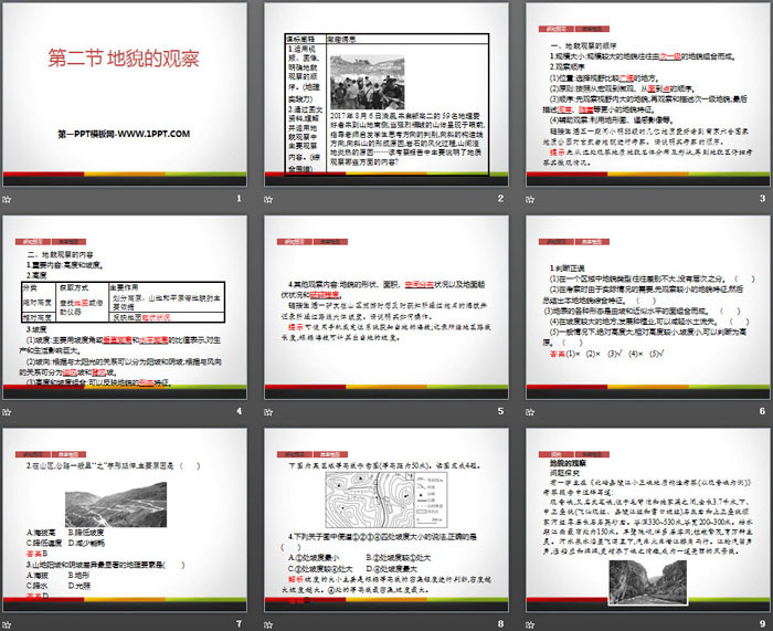 《地貌的观察》地貌PPT