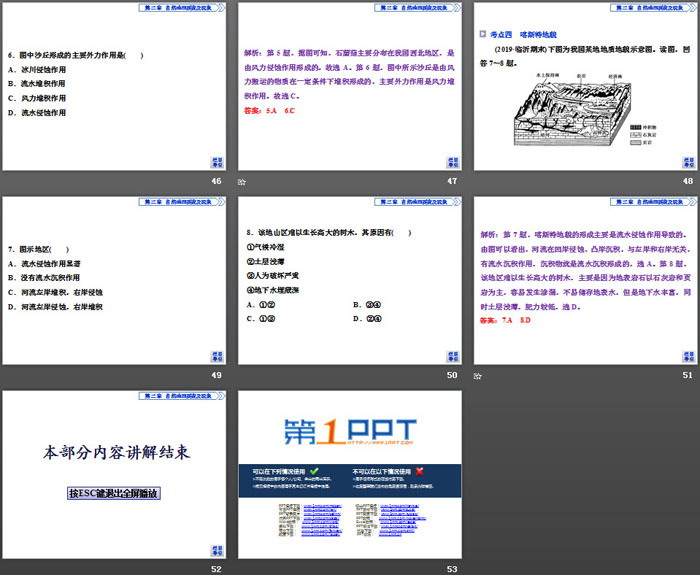 《主要地貌的景观特点》自然地理要素及现象PPT