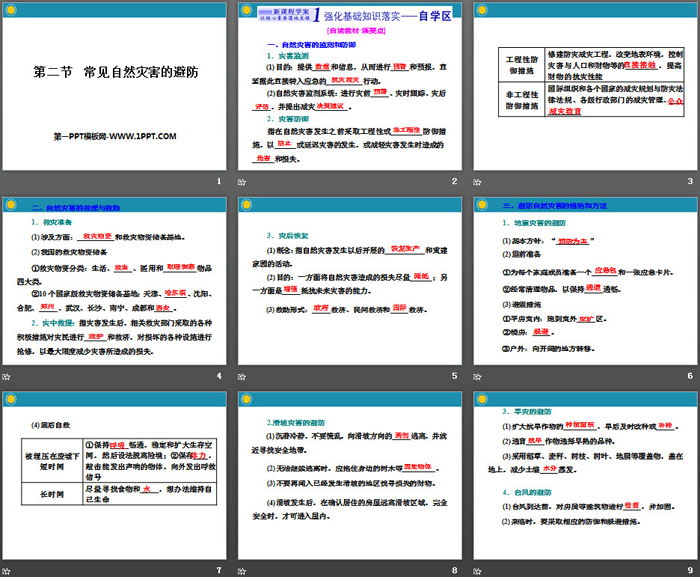 《常见自然灾害的避防》常见自然灾害的成因与避防PPT