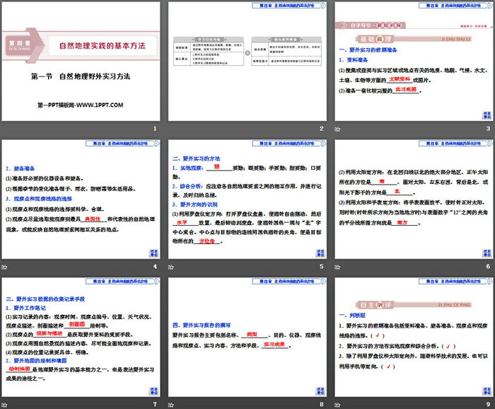 《自然地理野外实习方法》自然地理实践的基本方法PPT