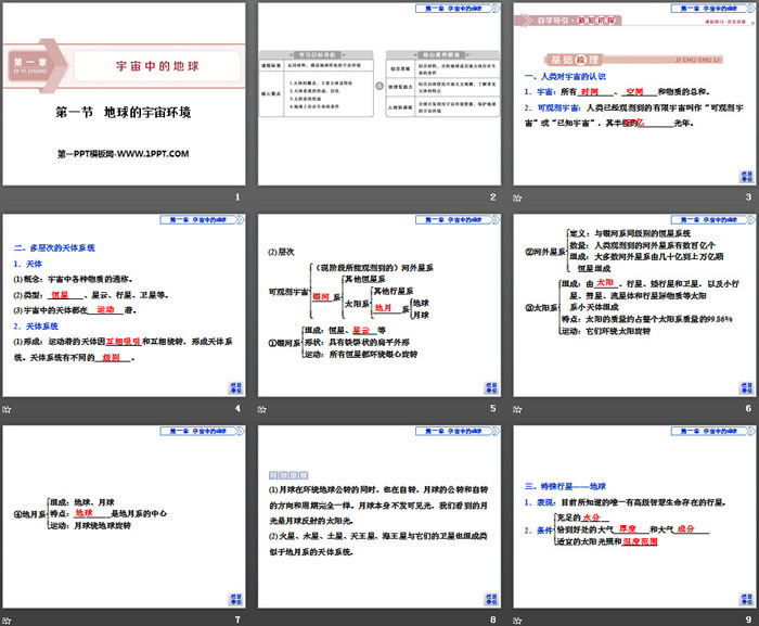 《地球的宇宙环境》宇宙中的地球PPT免费课件