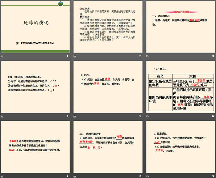 《地球的演化》宇宙中的地球PPT下载