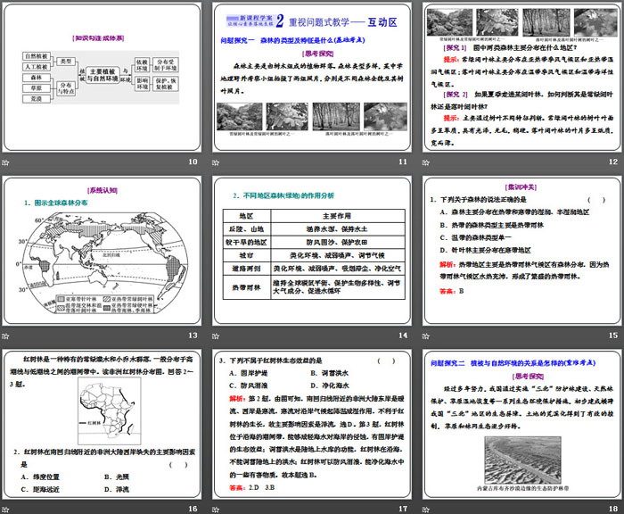 《主要植被与自然环境》地球上的植被与土壤PPT