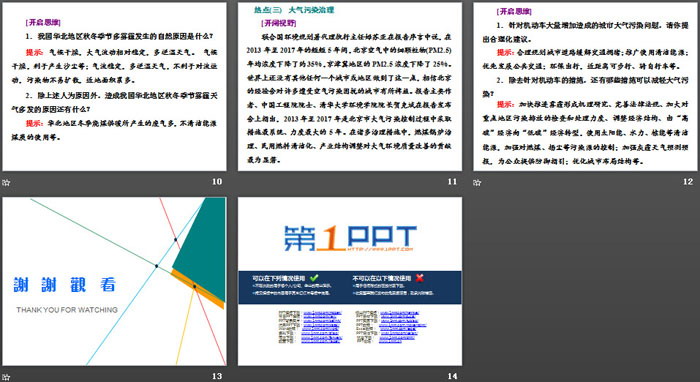 《章末回顾与测评》地球上的大气PPT