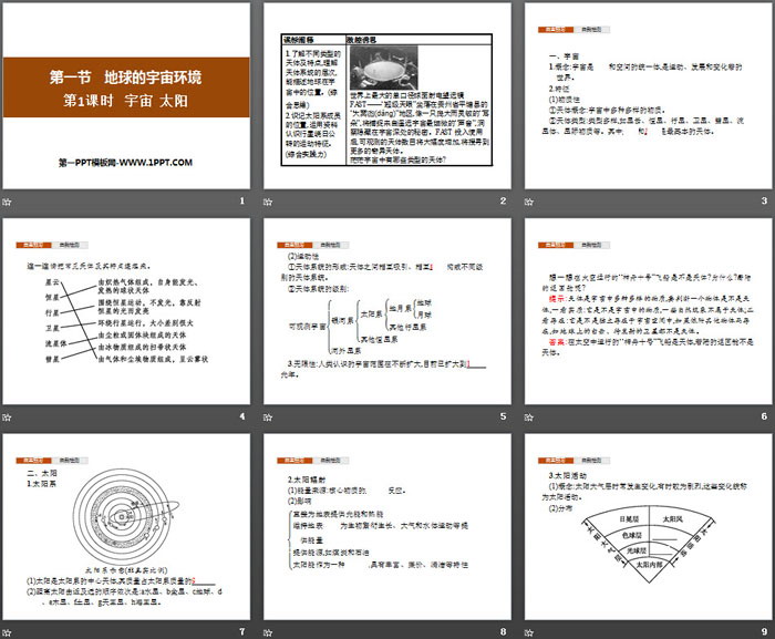 《地球的宇宙环境》从宇宙看地球PPT课件(第1课时宇宙太阳)