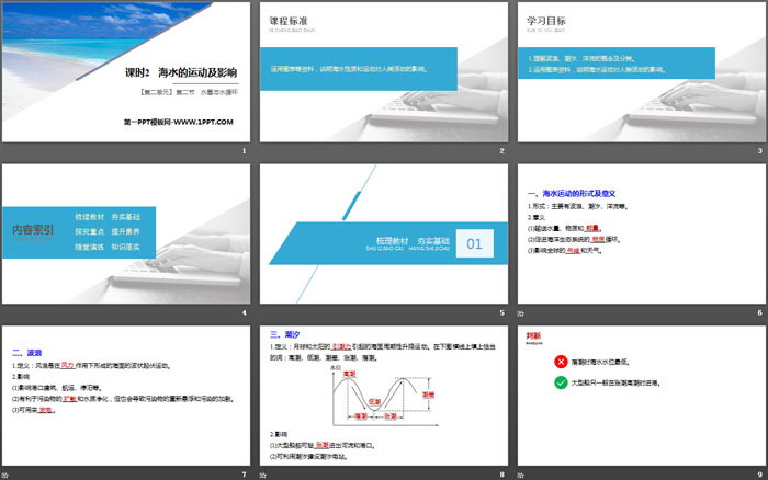 《水圈与水循环》从地球圈层看地表环境PPT下载(第2课时海水的运动及影响)