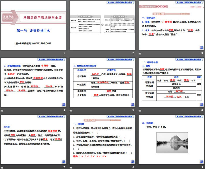 《走近桂林山水》从圈层作用看地貌与土壤PPT下载