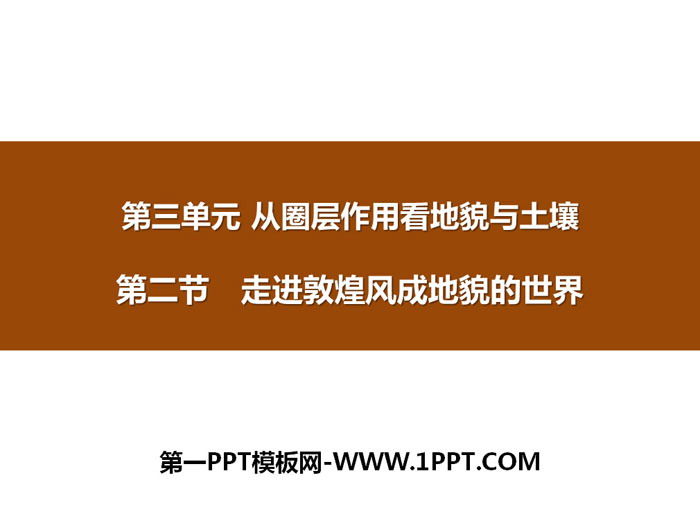 《走进敦煌风成地貌的世界》从圈层作用看地貌与土壤PPT